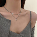 K-styleelegantletter luck necklace for women retrofashionelegance clavicle chain cross-border jewelry trend