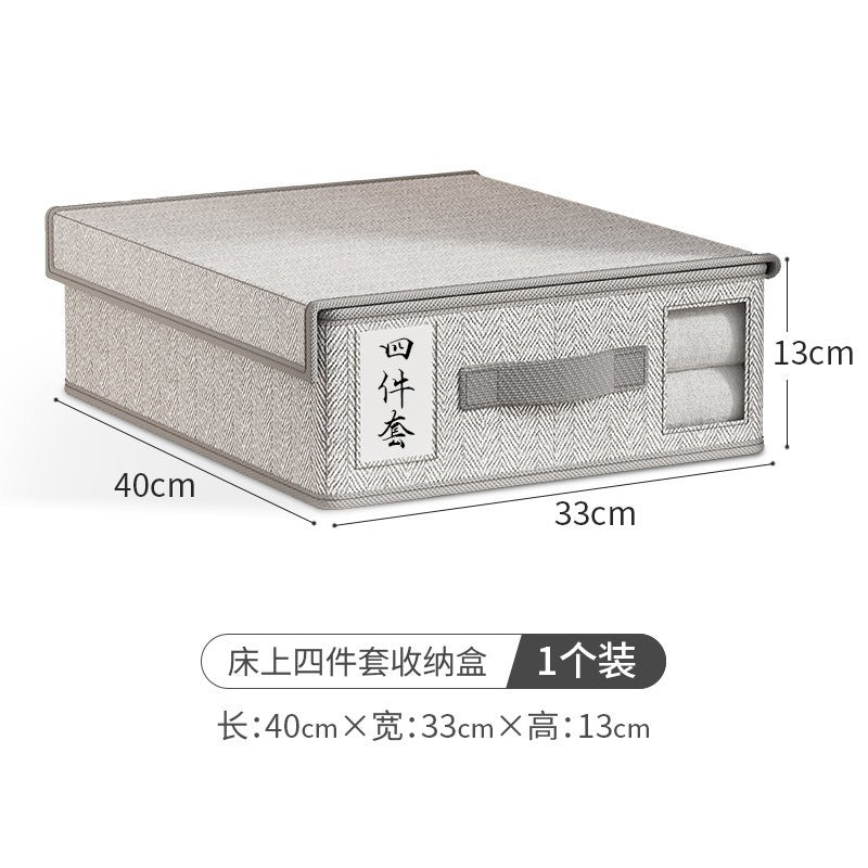 Cross-border increase and upgrade Oxford cloth autumn and winter thickened bed sheet storage box clothing fabric blanket quilt cover storage box
