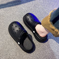 Women's clogs summer outdoor wear non-slip thick sole slippers "stomping on shit" feel couple casual two-wear closed-toe beach sandals