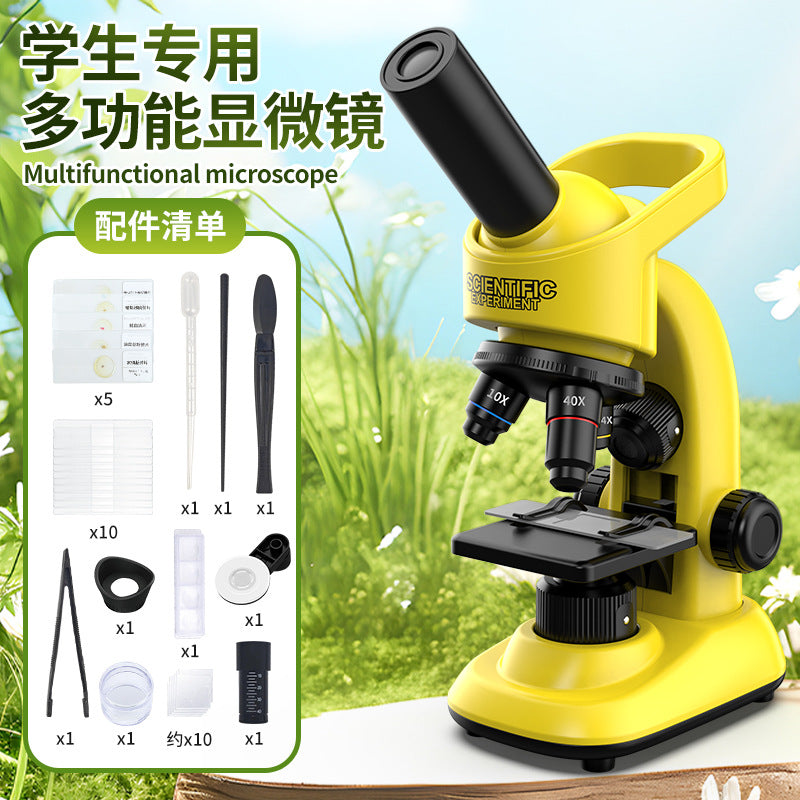 children's microscope biological science experiment kit - educational stem toy wholesale for primary and secondary school students