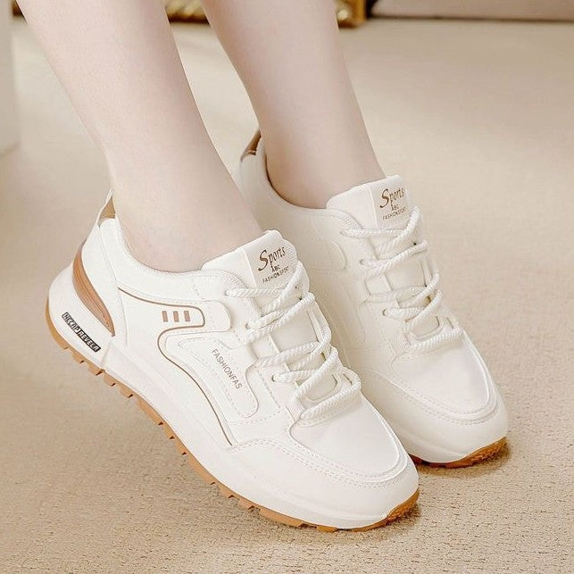 Argan women's sneakers - 2025 new summer collection: stylish, versatile, lightweight, soft-soled white sneakers for students - chunky platform dad shoes