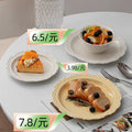 Ins embossed ceramic dinnerware set - vintage style dinner plates, western dinner plates, vegetable plates, royal style cream ceramic plates