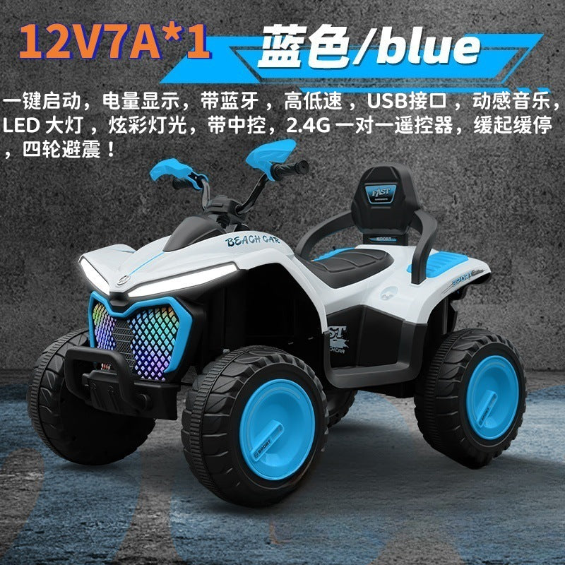 New children's electric four-wheel beach off-road vehicle children's electric car can sit remote control children's off-road toy car