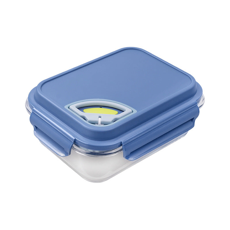 Portable glass portable lunch box household high temperature resistant with lid microwave refrigerator storage box fruit sealed fresh-keeping box