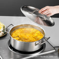 Factory direct sales stainless steel yuanyang pot, special hot pot for induction cooker, thickened clear soup pot, right-angled large-capacity hot pot