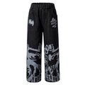 kidsjeans black stylishprinting veneer loose pants elastic pants american girlstraight-leg pants