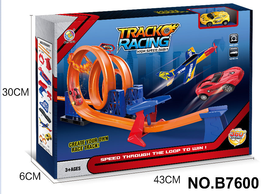 new arrival pull-back sports car puzzle assemble building blocks racing track diy track car kids toys amazon
