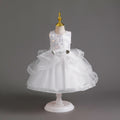 Ready-to-ship new sequin flower kids' dress, princess gown for baby girls, first birthday dress, baby dress