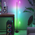 Dazzling iridescent ambient floor lamp - rgb projection, music sync, remote control - perfect for living room & bedroom - trending online!