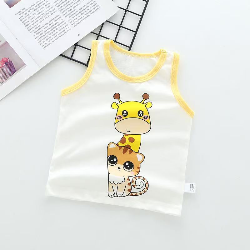 New lightweight summer pure cotton baby tank top - sleeveless undershirt for kids, breathable and sweat-absorbent infant clothing