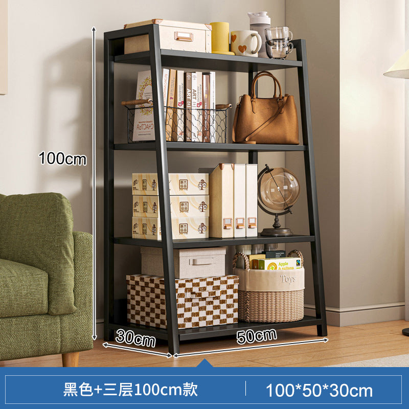 Shelf Shelf Floor-to-ceiling Bedroom Multi-layer Storage Living Room Storage Display Shelf Office Super Load-bearing Iron Shelf
