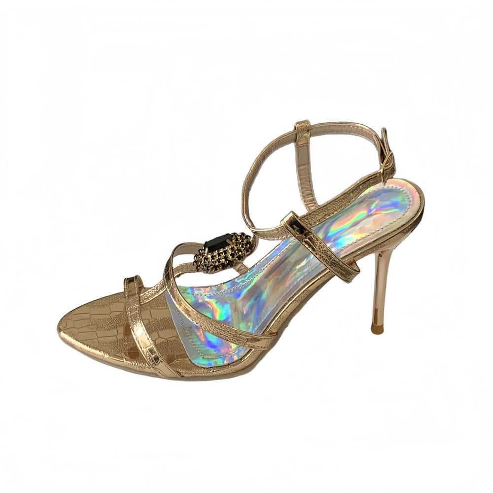 42plus size women's shoes 2025summernew arrivalretro gemstone rhinestone beautiful fashionclassy sense one-strap sandals