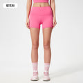 Summernew arrival double-sided brushed yoga shorts high waist hip lifting elastic silm running sports three-quarter pants for women s2037