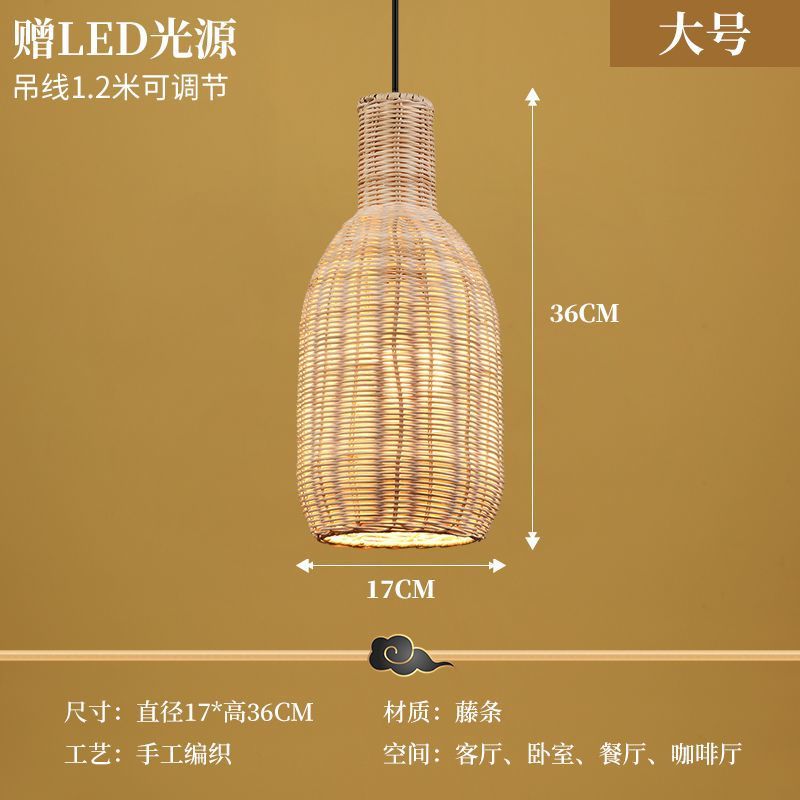 Straw hat chandelier southeast asian rattan creative bamboo art restaurant wedding store hotel b&b lampshade bamboo woven decorative chandelier