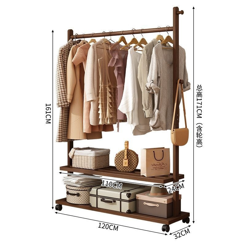 Coat rack floor-standing clothes rack for home clothes drying rack simple bedroom clothes storage rack room living room indoor