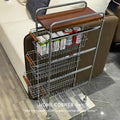 Narrow gap cart - minimalist, light luxury floor storage rack - living room snack organizer - ultra-slim, movable storage for tight spaces