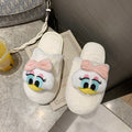 Fluffy slippers 2024 new winter cotton slippers home women's cartoon indoor men's couple home fluffy slippers