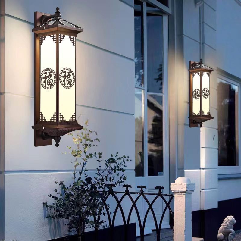 New arrival wall lamp solar energy chinoiserie house door balcony aisle outdoor waterproof corridor outdoor courtyard fashion