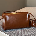 genuine leather women's bag crossbody bag fashioneasiest for match small bag cowhide shoulder bag girls classy sense oil wax leather bag