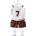 Kids' summer boys' tank top sleeveless vest set -  new summer collection - trendy two-piece outfit for stylish boys