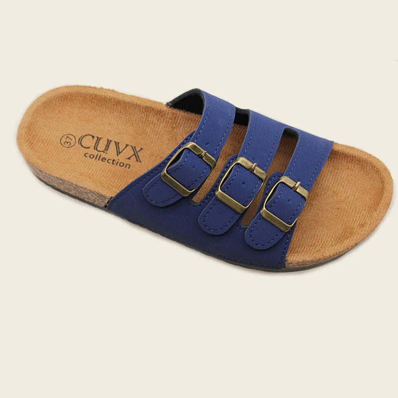 Large size spot wholesale direct sale Birkenstocks fashion leather buckle retro beach women's slippers Ladies slippers