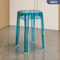 New arrival acrylic round stool popular chair plastic for homethickenedcasual modern office stacking dining chair stool