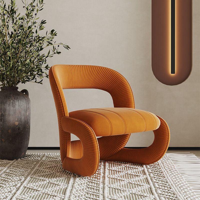 Designer single sofa chair wabi-sabi style homestay apartment leisure backrest bedroom irregular sofa solid wood minimalist