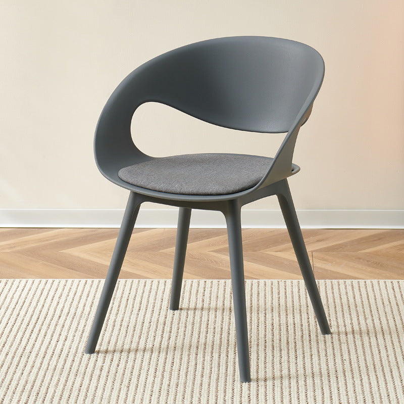 Scandinavianthickened plastic dining chair modern popular cafe dessert shop back chair casual engineering desk chair for home