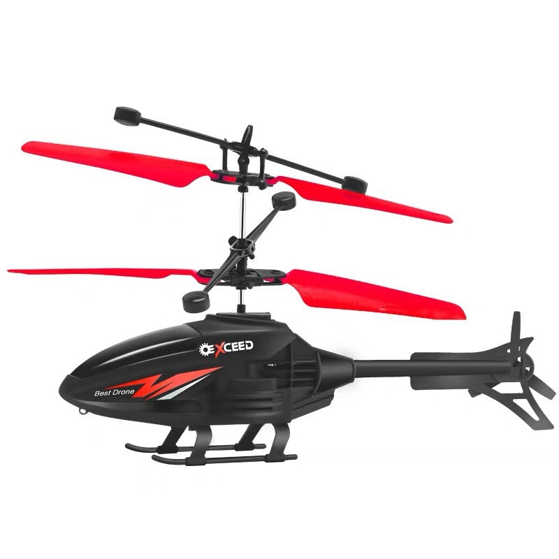 Remote control hovering helicopter with lights - durable, rechargeable airplane for stalls & cross-border sales