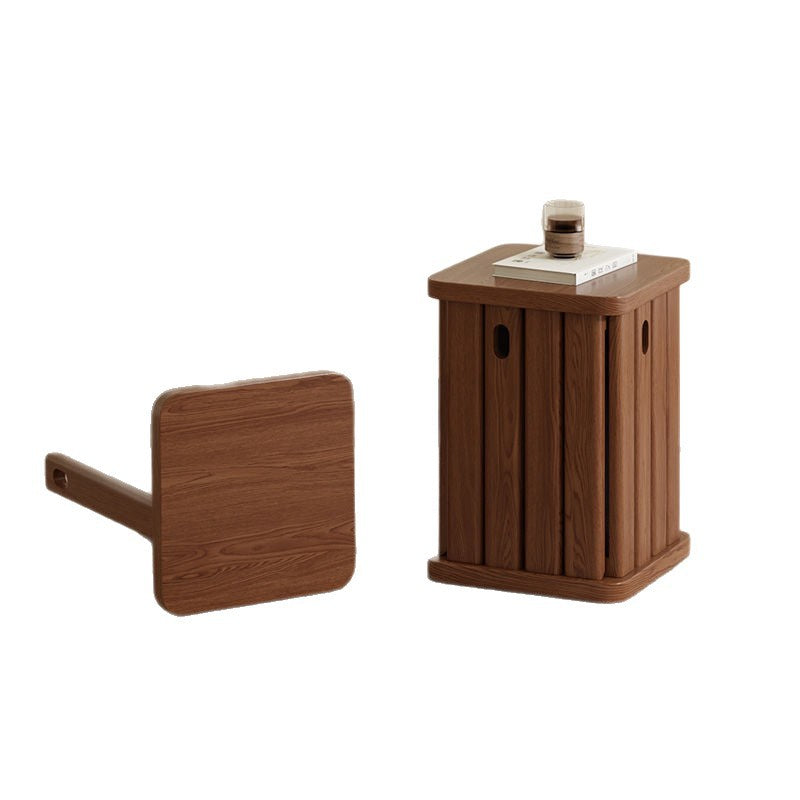 Solid wood stool for home stackable bench tall round stool stacking stool restaurant stacking guest spare dining chair combination stool