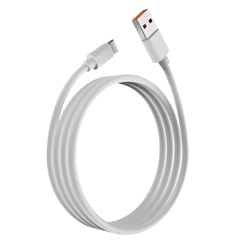 Type-c to 6a fast charging cable, compatible with apple, android, and huawei phones, 66w fast charging data cable, usb charging cable