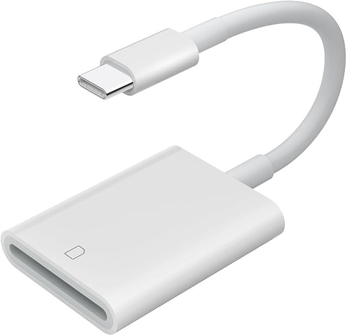 Camera card reader sd card compatible with apple iphone, sony, canon, nikon - connects memory cards, otg storage cards