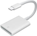 Camera card reader sd card compatible with apple iphone, sony, canon, nikon - connects memory cards, otg storage cards