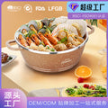 Customized die-cast ten-piece kitchen cooking pot set, household soup pot, non-stick pot set, cookware wholesale