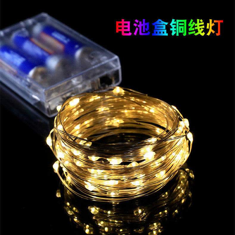 LED small lanterns with decorative gifts gift box bouquet holiday flashing lights Internet celebrities string lights stars dormitory bedroom