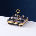 Black gold fruit plate four-piece set