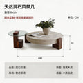 Living room coffee table italian normcoreclassychinoiserie style walnut grain side table small apartmentaccessible luxury round storage tea table