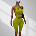 new solid color bodysuit - slim fit activewear, casual halter neck, open back jumpsuit - fashionable and high-end