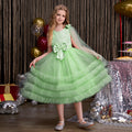 European and american cross-border girls' dresses: mesh vest cake skirt, high-end tutu dress, custom girl's dresses