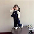 Girls' spring/autumn outfit set -  new stylish korean style three-piece luxury set for baby girls - autumn children's clothing