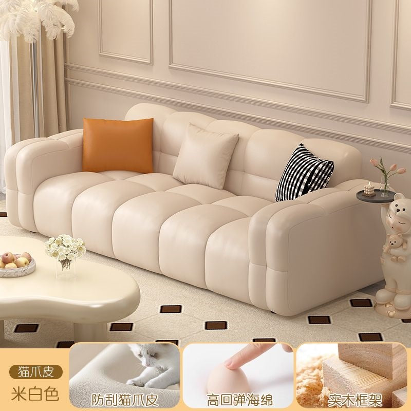 Light french retro cream living room sofa living room modern light luxury casual chenille modular cotton and linen fabric sofa