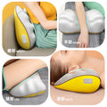 Electric lumbar massager backrest - car, office, and travel support