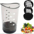 3-in-1 vegetable and fruit slicer cup - strawberry, cucumber chopper - multifunctional kitchen tool for dicing onions and mushrooms