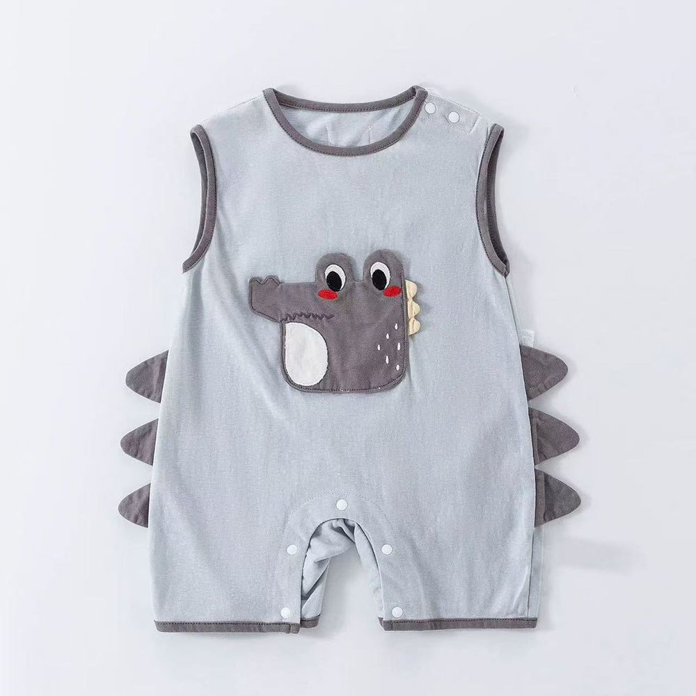 Baby cartoon cute infant romper summer outfit sleeveless lightweight unisex baby bodysuit for outdoor wear