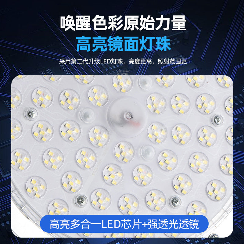 LED mining light fins high power industrial factory chandelier super bright warehouse workshop lighting perimeter ceiling light