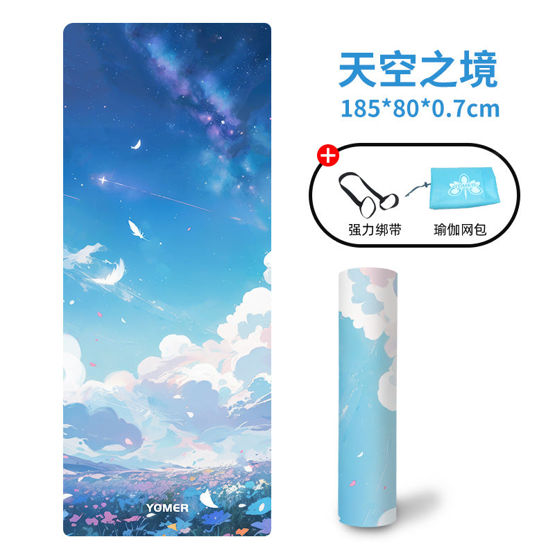 2024 new high-value yoga mat - non-slip, women's, extra wide 80cm, fitness shock absorption, thickened, soundproof yoga mat - tpe