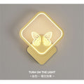 Led modern casualaccessible luxury pastoral for home hotel engineering butterfly gold black wall lamp scandinavian background wall bedside
