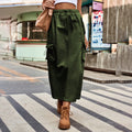 European and american cross-border e-commerce women's apparel: new heavy-duty drawstring design denim work skirt/utility skirt for independent websites and