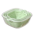 Personalized double-layer sink drain basket six-piece set kitchen living room for home fruit washing plate casual vegetable basket