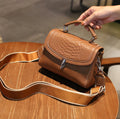 Genuine leather women's small bag 2024 new simple elegant small square bag shoulder crossbody bag women's soft leather handbag